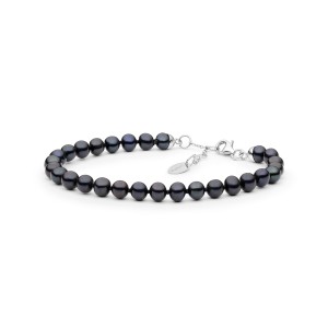 Bratara perle naturale negre si argint DiAmanti FORB65-B-G (Argint 925‰ 1,2 g.)